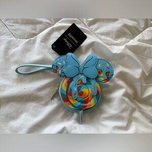 Loungefly Disney Minnie Mouse Rainbow Lollipop Wristlet